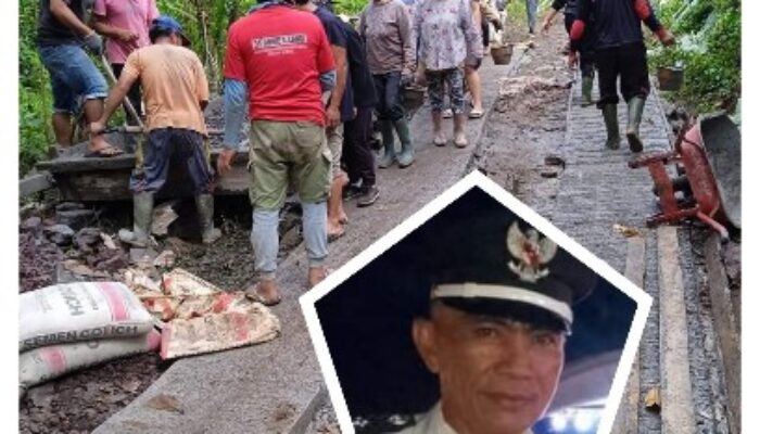 Tunjang Ketahanan Pangan, Pemdes Malola Satu Bangun Rabat Beton Jalan Kebun