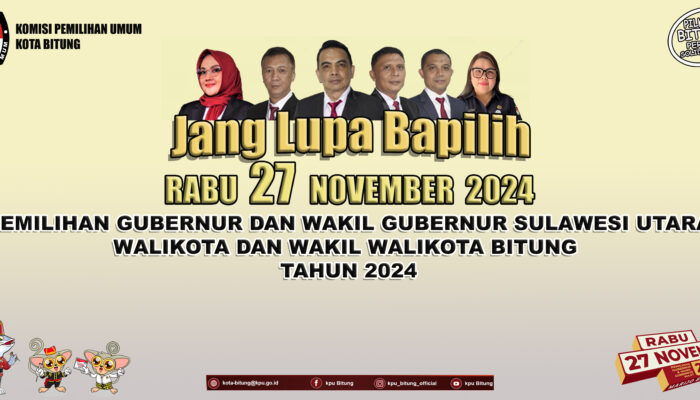 Pilkada Serentak 2024, KPU Bitung Ingatkan “Jangan Lupa Bapilih”