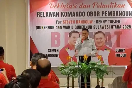 Deklarasi Relawan Komando Obor Pembangunan, Olly Dondokambey Optimis SK-TD Menang Pilkada 2024