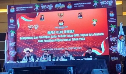 KPU Manado Mulai Rapat Pleno Rekapitulasi dan Penetapan DPT Pilkada 2024