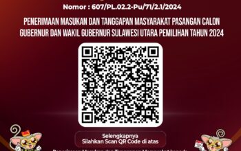 KPU Sulut Buka Masukan dan Tanggapan Masyarakat Terhadap Paslon Gubernur dan Wakil Gubernur Pada Pilgub 2024