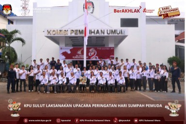 Peringati Hari Sumpah Pemuda, KPU Sulut Gelar Upacara Bendera