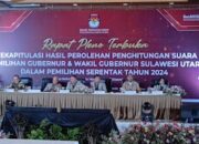 KPU Sulut Gelar Pleno Rapat Terbuka Penghitungan Suara Pilgub 2024